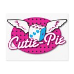 Cutie-Pie rockabilly cute dice with wings Postcards