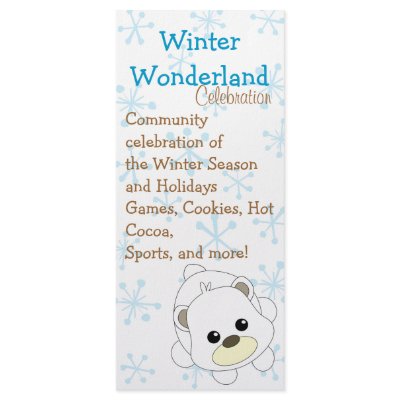 Cutie Polar Bear Personalized Rack Card by candystore