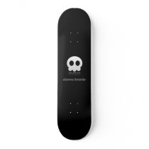 Cutie Skull Black Skate Deck