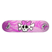 Cutie Skull Custom Skateboard
