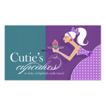 Cutie's Cupcakes - Confections Desserts Pastries Business Card