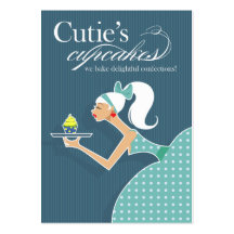 Cutie's Cupcakes - Confections Desserts Pastries Business Card Template