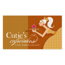 Cutie's Cupcakes - Confections Desserts Pastries Business Card