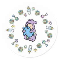 Cutietoots Baby Objects, Baby & Bear Sticker