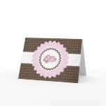 Cutietoots Baby Shower Invitation (pink and brown) cards
