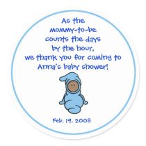 Cutietoots Baby Shower Party Favour Sticker