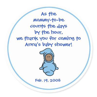 Cutietoots Baby Shower Party Favour Sticker by cutietoots