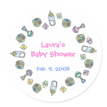 Cutietoots Baby Shower Party Favour Sticker