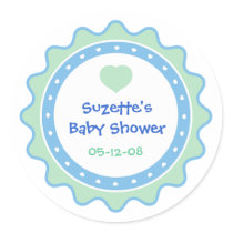 Cutietoots Baby Shower Party Favour Sticker