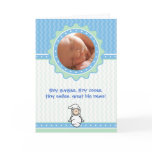 Cutietoots Birth Announcement - Blue/Green - Boy
