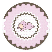 Cutietoots Contemporary Sticker-pink and brown