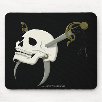 Cutlass Skull Mouse Pad by epicpirates