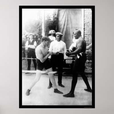 Cutler vs. Johnson Boxing Match 1914 Poster by lc_vintagephotos