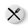 cutlery fork and knife crossed pinback buttons