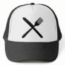 cutlery fork and knife crossed trucker hats