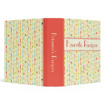 Cutlery pattern personalized recipe binder