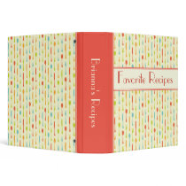 Cutlery pattern personalized recipe binder