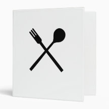 Cutlery spoon knife 3 ring binder