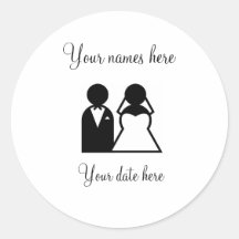 Cutomizable Wedding Guest Gift Round Stickers