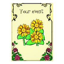 Cutomizeable invitation, floral