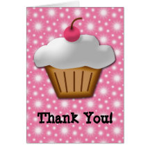 Cutout Cupcake with Pink Cherry on Top Card