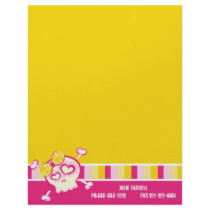 Cutsey Girl Skull Stationary Customized Letterhead