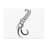 cutsey skull swirl postcard