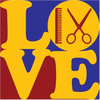 Cutting Hair Love Acrylic Cut Out by sciencewillprevail