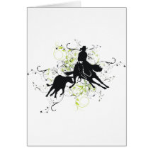 Cutting Horses Greeting Card
