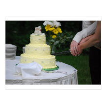 Cutting the cake post card