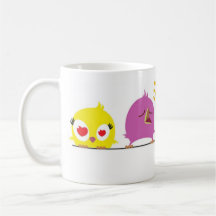 Cuty birds on wire serie 3 coffee mug