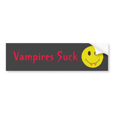 CV- Funny Vampires Suck Bumper Sticker by inspirationrocks