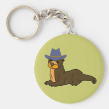 CX- Sea Otter in a Cowboy Hat Keychain