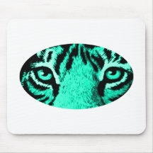 Cyan Tiger Eyes The MUSEUM Zazzle Gifts Mousepads