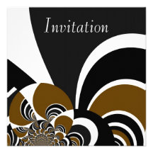 Cyber Brown 2 d'art abstrait d'invitation