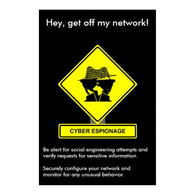 Cyber Espionage Security Awareness Poster by mindfulsecurity