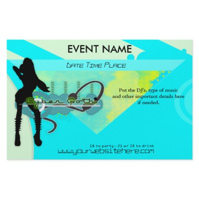 Cyber Goth Party Flyer by aikiri