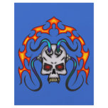Cyber Skull and Flames Full Color Flyer