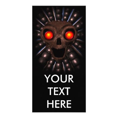 Cyber Skull Photo Card by MDKgraphics