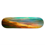Cyber space cloud skateboard deck