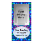 Cyberdelic Kaleidoscope Vertical PhotoCard Tmplte Picture Card