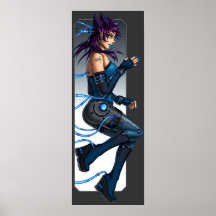 Cybernetic Anime Girl Posters