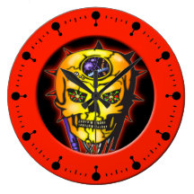 Cyborg Skull Wall Clock