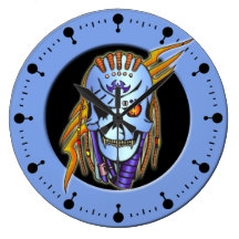 Cyborg Skull Wall Clock