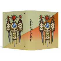Cyborg Skull With Daggers Vinyl Binder