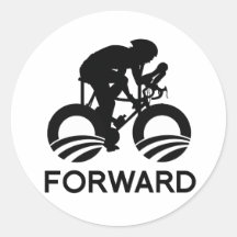 CYCLE FORWARD WITH OBAMA - -.png Round Sticker