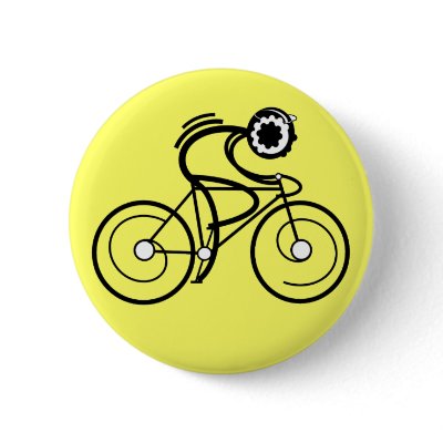 CYCLE ON! Racer Pinback Buttons by willbv2