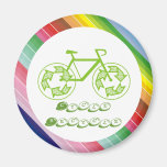 Cycle Recycle Refrigerator Magnet