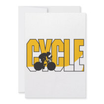 cycle text design personalized invite