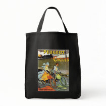 Cycles Peugeot Vintage Bicycle Art Tote Bag